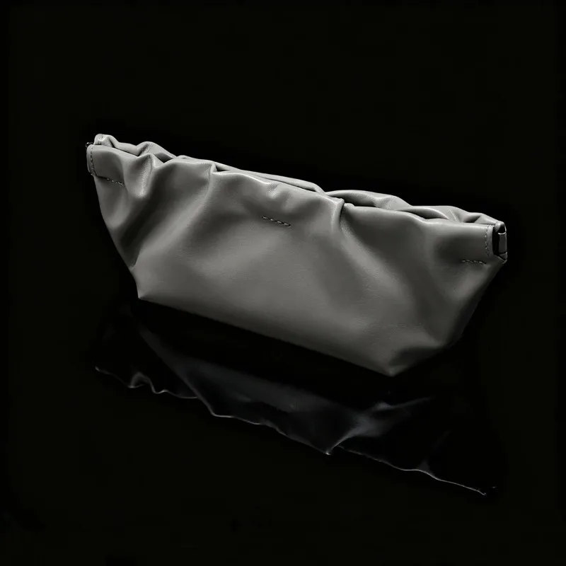 1PC Unisex Black Leather Sunglasses Storage Bag - Large Capacity Soft Protective Glasses Case for Everyday Use