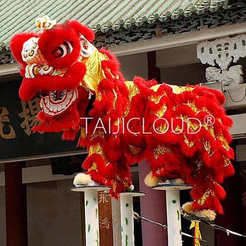 Complete Set of Lion Dance Props, South Lion Awakening, Dragon Dance Lion Clothing, Two Person Wool Clothing