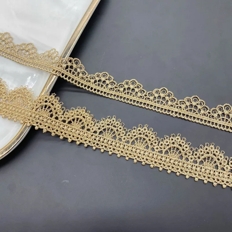 1 Yards Lace Trim Ribbon Embroidered Fabric Webbing Lace Trim Sewing Craft Gift Wrapping