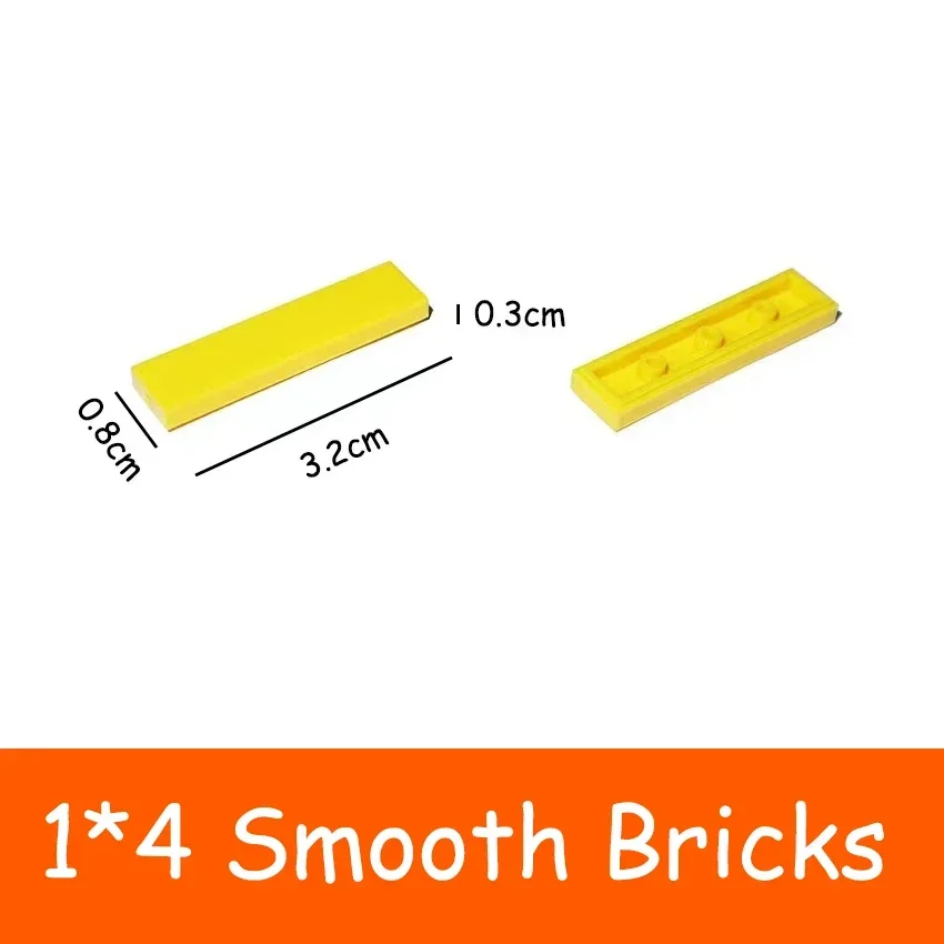 

50PCS 2431 Size 1x4 Bricks Flat Tile MOC Assemble Particles Smooth 1*4 Building Blocks DIY Educational Creative Toy for Kids