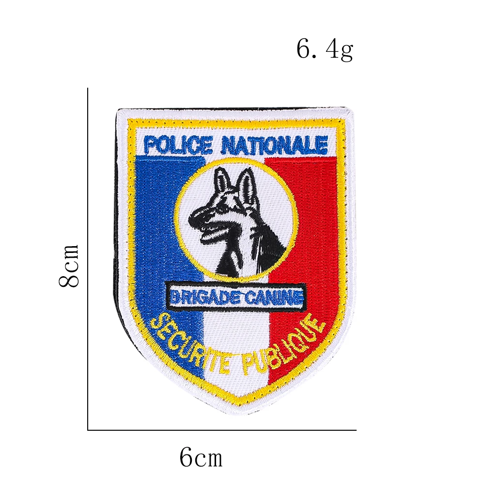 Bestickte Abzeichen für Diensthunde mit Hundepfotenabdruck, K9-Klettverschluss-Patch, Patrouille-Emblem, Etikett für den besten Freund – Detail 3