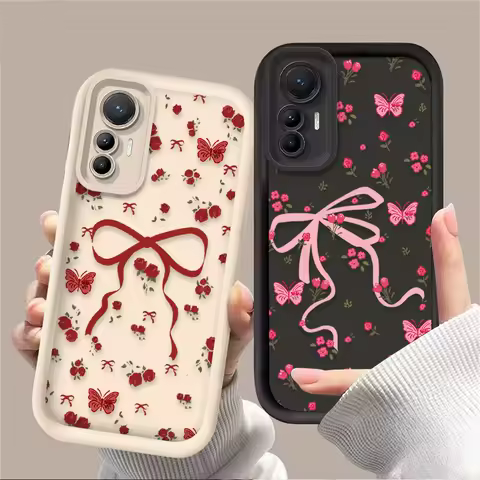 Butterfly Knot Flower Case For Xiaomi Poco X6 X7 F5 F6 X5 X3 NFC F3 M6 Pro 4G Mi 13 12 11 Lite 5G 14 13T 12T 11T 14T Pro Cover