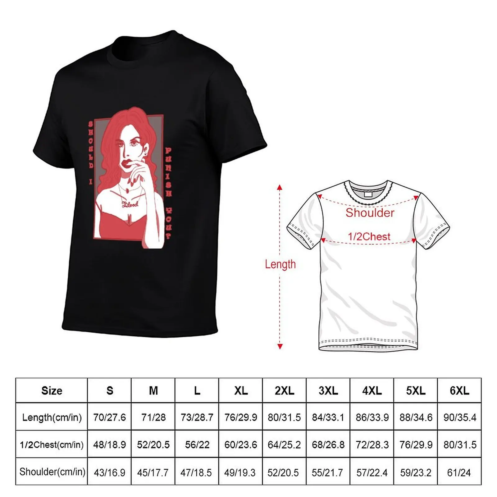 Woman in Red: Should I Punish You? T-Shirt Blouse customs mens cotton t shirts
