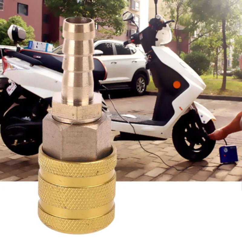 Nieuwe 6mm 8mm Auto Fiets Motor Ventiel Clip Pomp Nozzle Klem Massief Messing Air Chuck Inflator Adapter