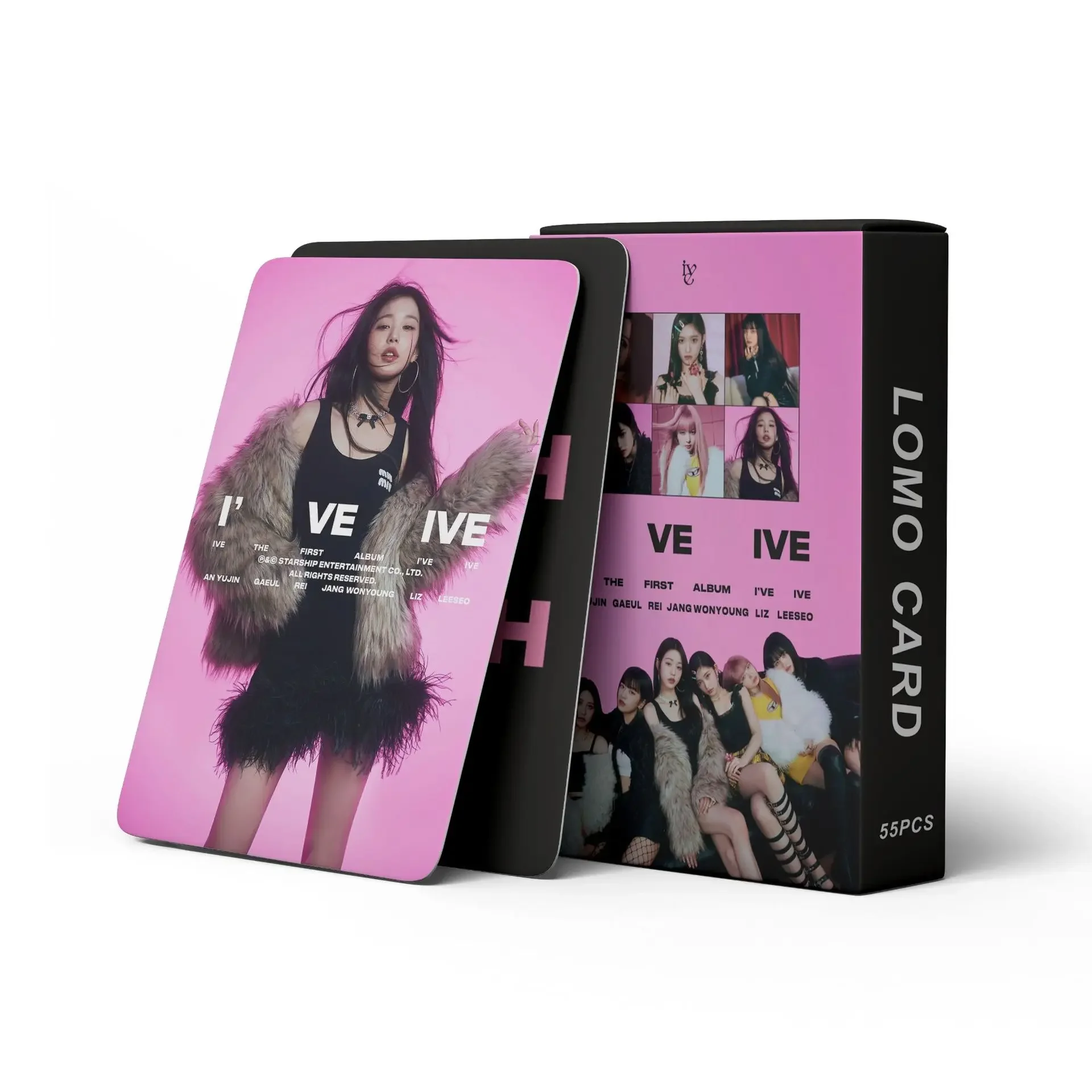 55pcs/set KPOP IVE SEASON'S GREETINGS Lomo Cards Photocards Album LIZ Girls Group Eleven Fans Collection Postcards Photo Card