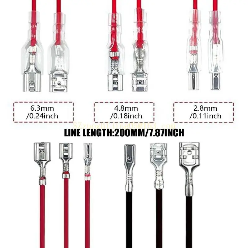 30 ชิ้นหญิงลําโพงสายไฟหญิง Spade ขั้วต่อ CRIMP พร้อมฉนวนแขน Quick Splices Connector ที่ดีที่สุดขาย