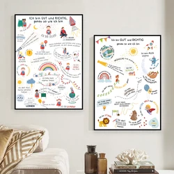 Children Self Love Affirmation Poster Positive Beliefs For Inner Strength Canvas Painting Nursery Wall Art Print Kids Room Decor