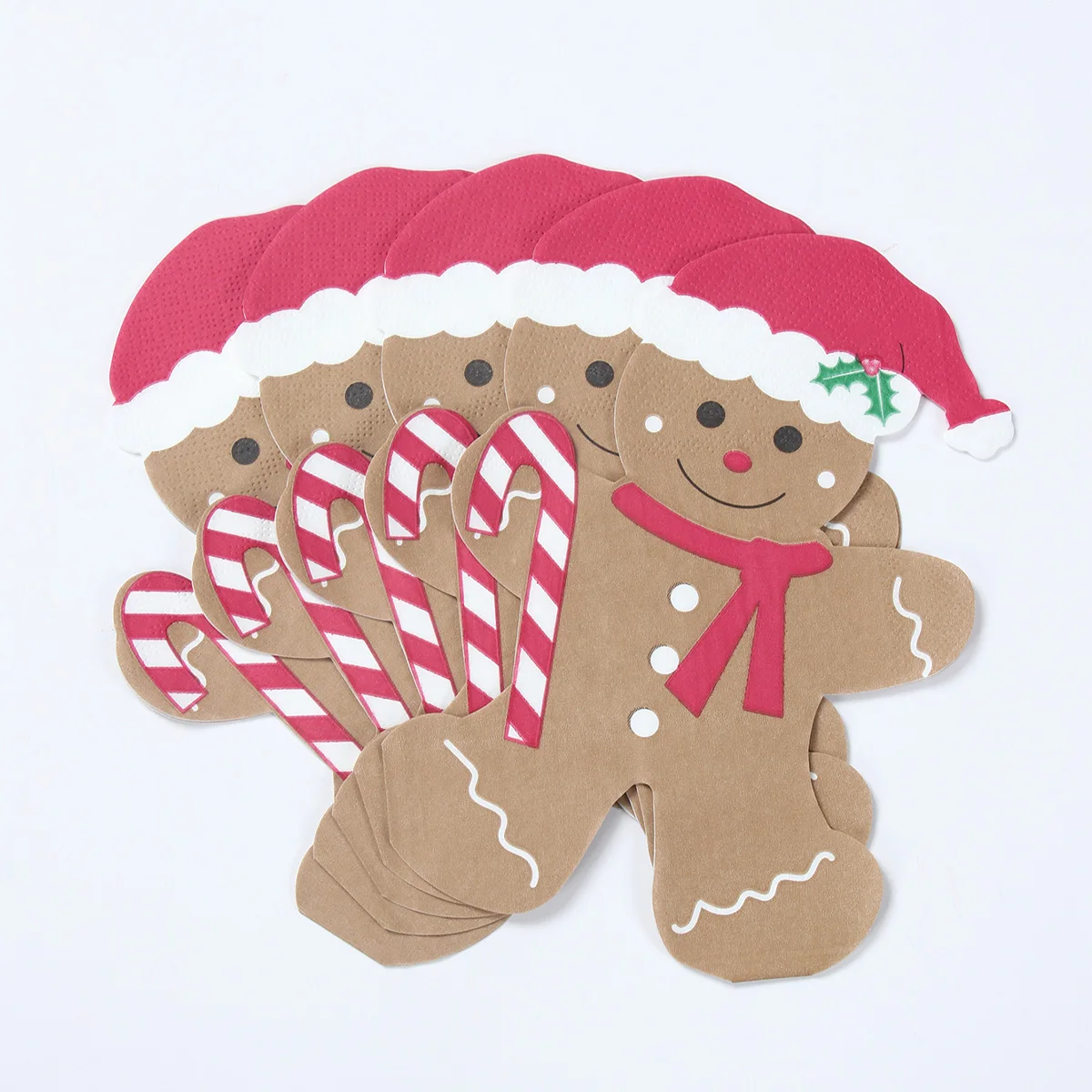 20 قطعة رجل الزنجبيل المناديل الورقية حفلة عيد الميلاد المتاح الأنسجة 2025 عيد الميلاد المنزل الجدول لوازم الديكور السنة الجديدة 2026