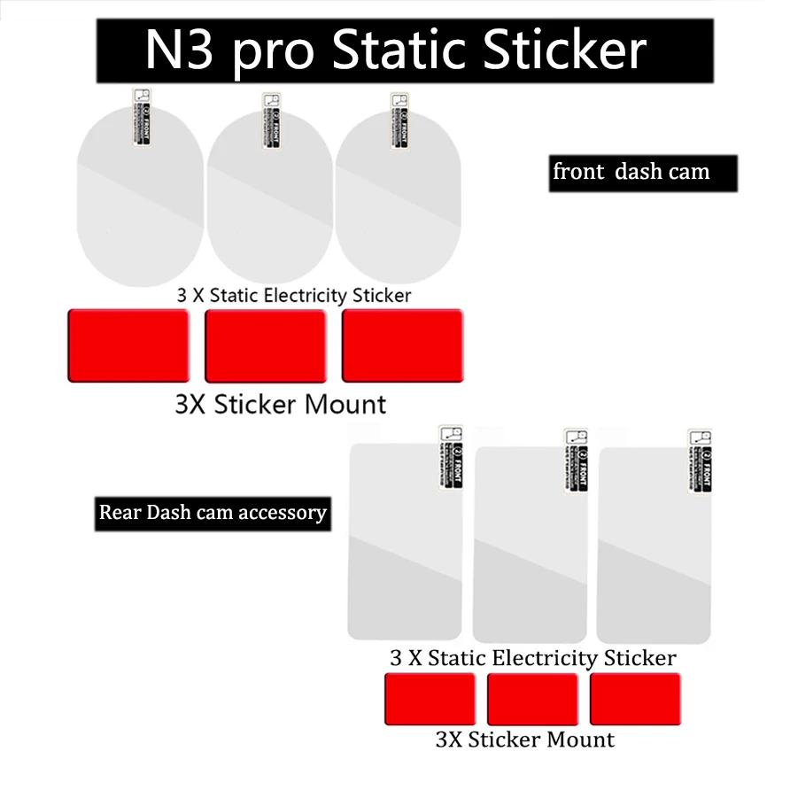 for DDPAI Mola N3 pro / N3  Accessory Set Static Sticker VHB Stick Removal Installation Tool Tilting Tool