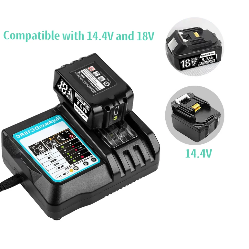 

RechoPower 2X 18V 5Ah Batteries+1Fast Charger for Makita LXT 40% Cheaper Than OEM Kit Manufacturer direct sales KC certification