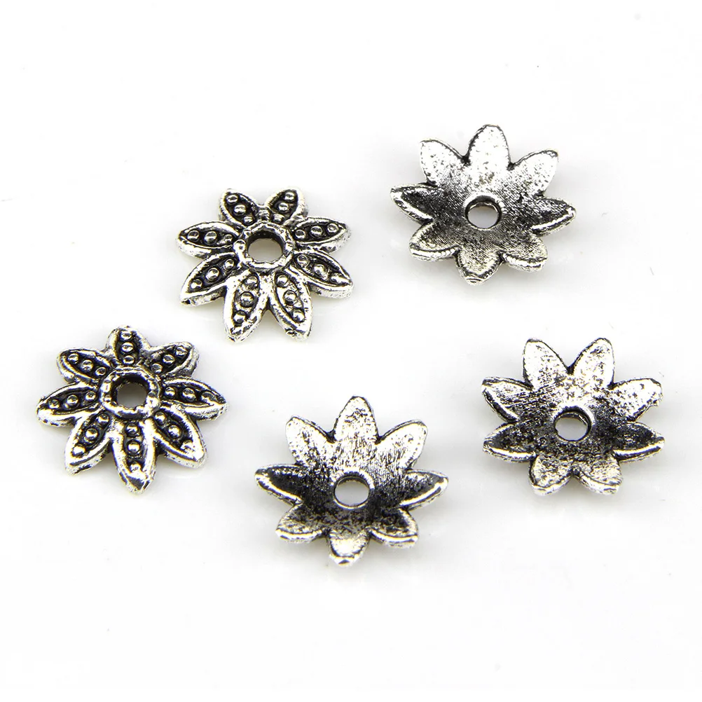 300 шт. аксессуары для подвесок из бисера, тибетские серебряные подвески с цветами, смешанные подвески, ювелирные изделия