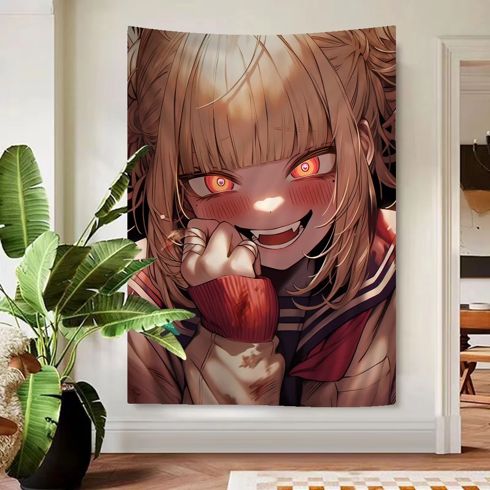 Himiko Toga anime Good Quality DIY Wall Tapestry Hanging Tarot Hippie Wall Rugs Dorm INS Home Decor