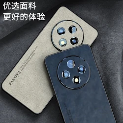 Case For Oppo Reno 12F Case Luxury Lambskin Leather Phone Back Cover For Oppo Reno12 F 5G Silicone Shell Shockproof Bumper