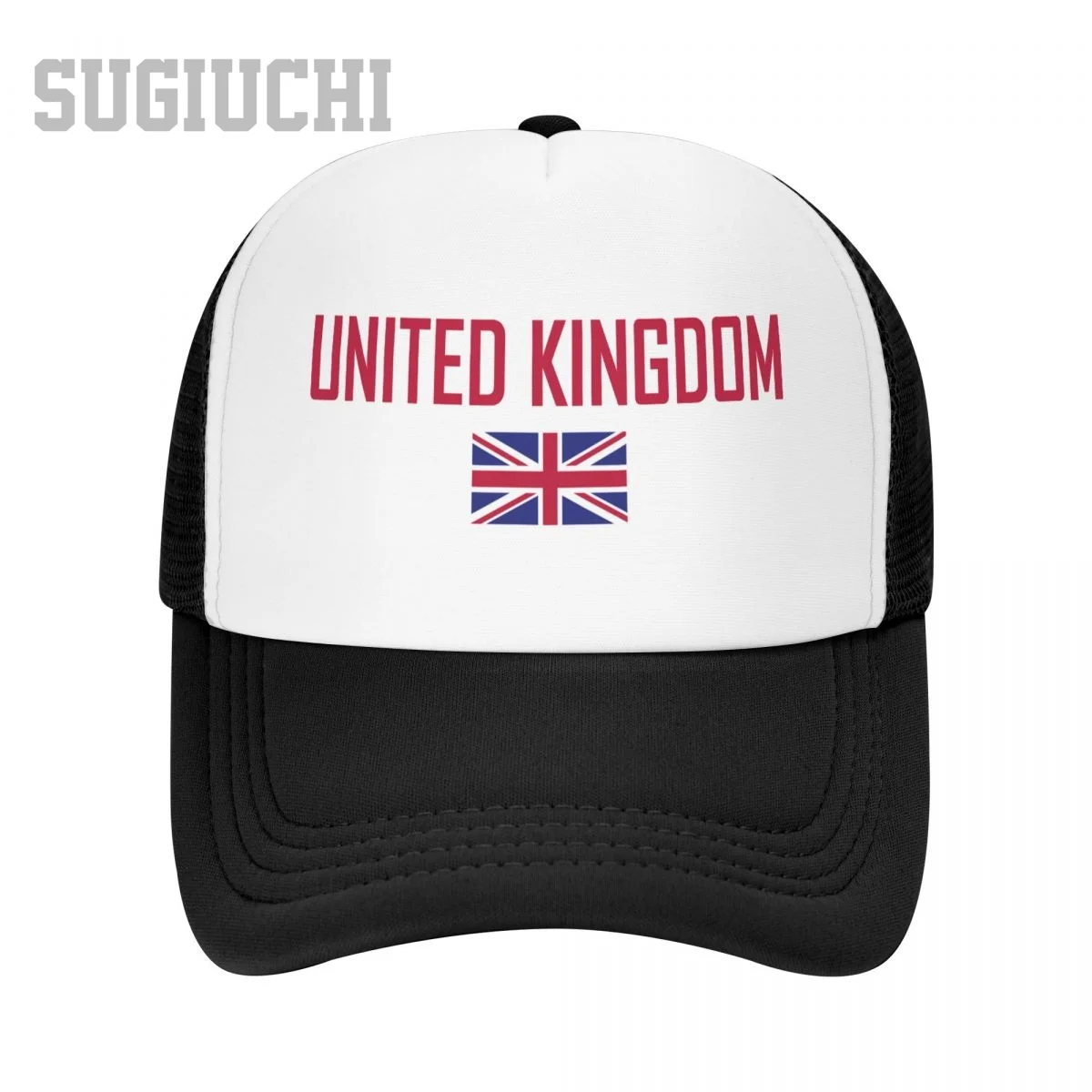 Unisex Mesh Cap Hat UNITED KINGDOM Flag And Font Trucker for Men Women Baseball Caps Outdoors Cool