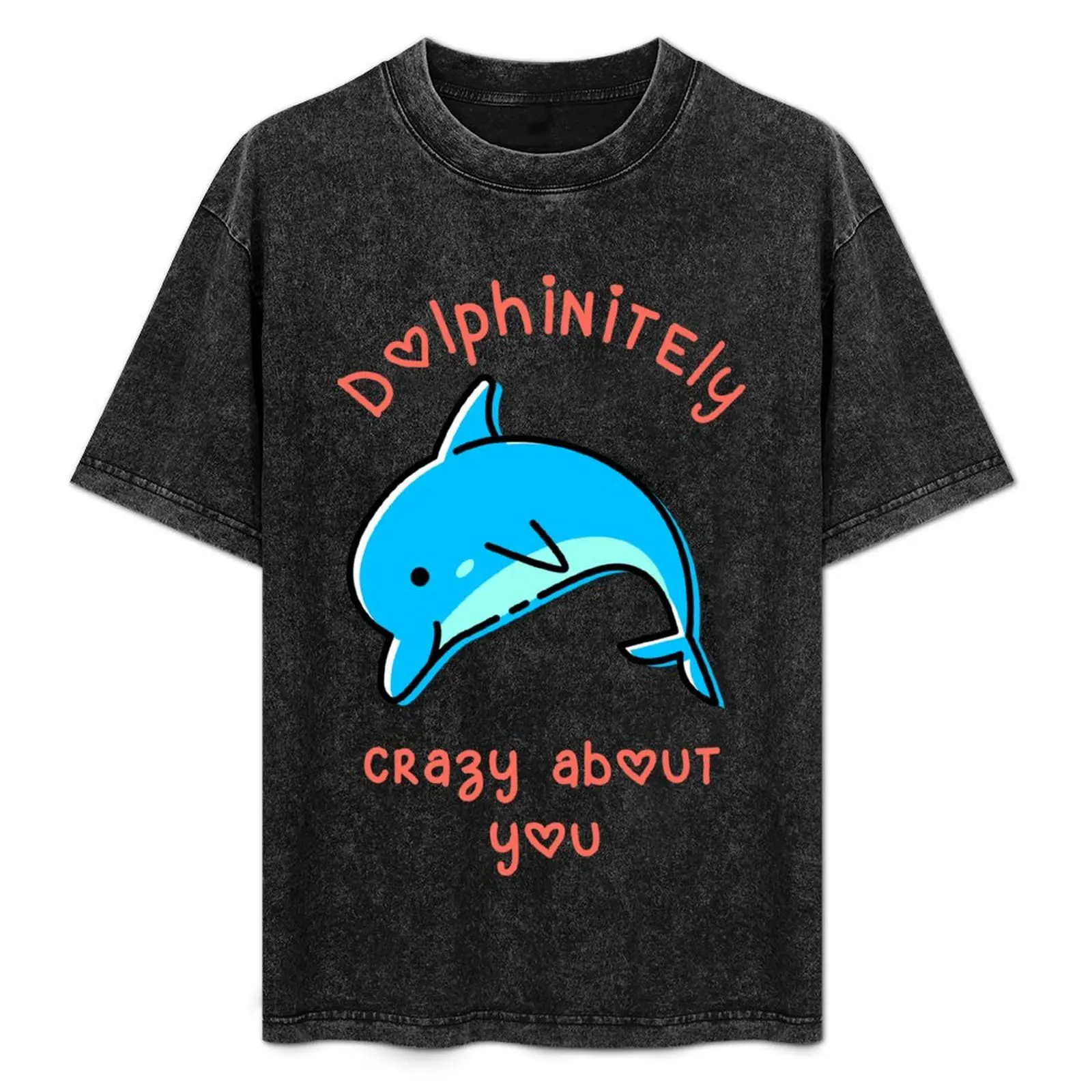 

Dolphinitely Crazy About You – Adorable Valentines Day Animal Pick Up Line T-Shirt Streetwear Print Tee Shirt