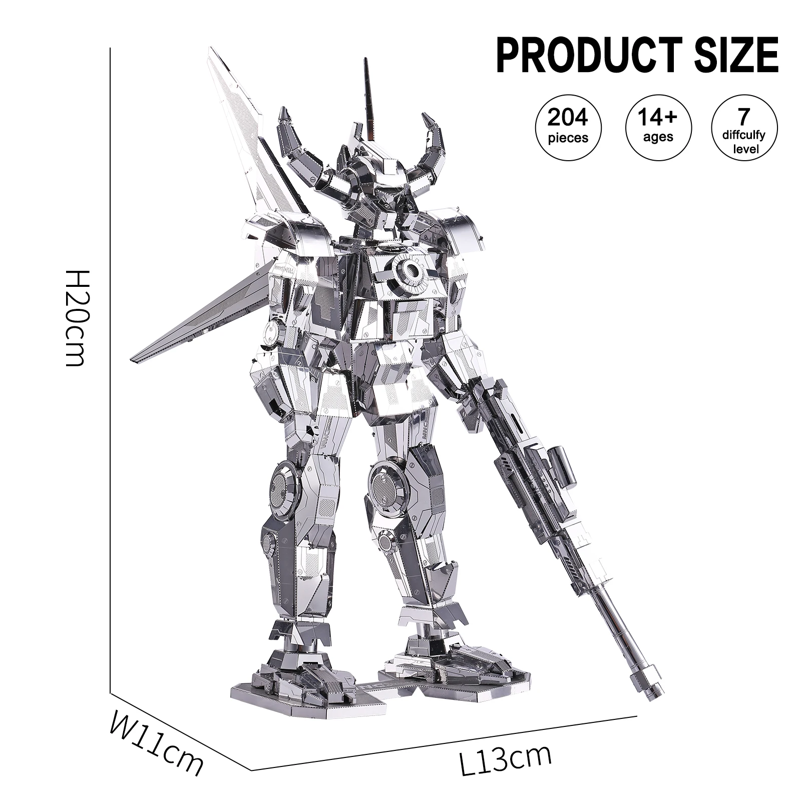 Piececool 3D Model Kits Spirit-Bull Mecha 3d Metal Puzzles Jigsaw DIY Crafts for Brain Teaser Best Gifts Home Decor