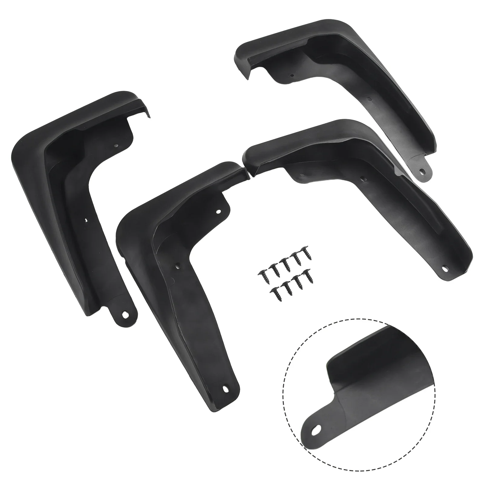 

Accessories Fenders 4Pcs/Set For Golf MK8 2020+ Molded Mud Flaps Mudguards PP Soft Plastic Splash Guards Practical