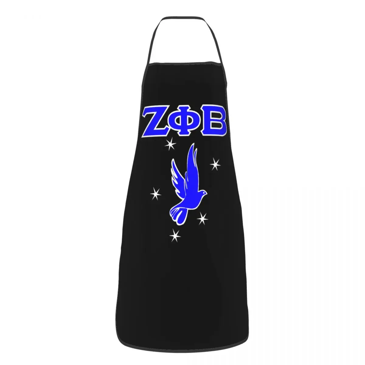 Custom Zeta Phi Beta Logo Blue Apron Women Men Unisex Bib Kitchen Cooking Tablier Cuisine Chef Gardening