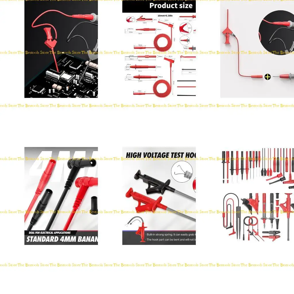 12pfマルチメーターテストリードデジタル電気診断用のワニクリップフックのセット
