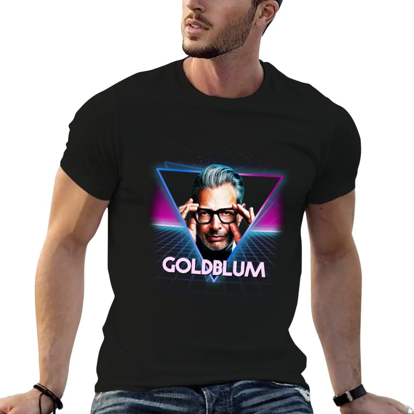 تي شيرت قطني أساسي للرجال تي شيرت جرافيك للرجال تي شيرت للتي شيرت Goldblum Jeff