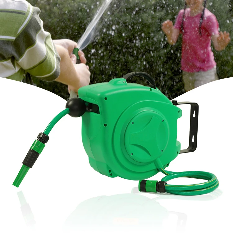 Retractable hose 1/2 inch Slow Return System Wall Mounted 180 Deg swivel Bracket Garden Hose Reel High Pressure Car wash