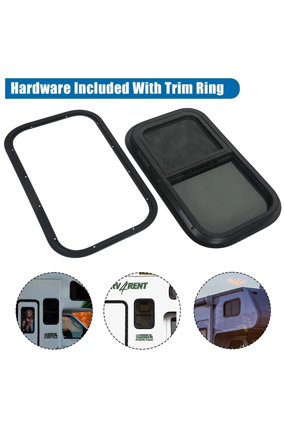 Slide Tempered Glass Window for RV & Caravan Camper Alualuminium Frame