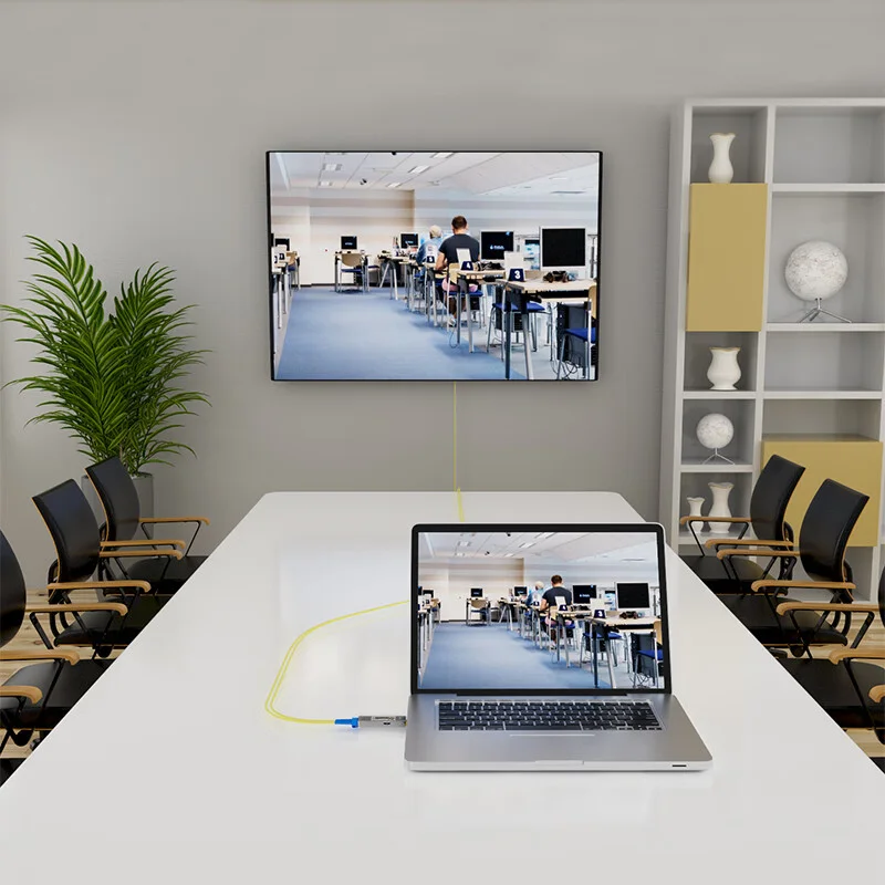 Mini 1KM HDMI a extensor de fibra 4k30 YUV444 10Gbps personalizado 20km extensor HDMI de fibra óptica