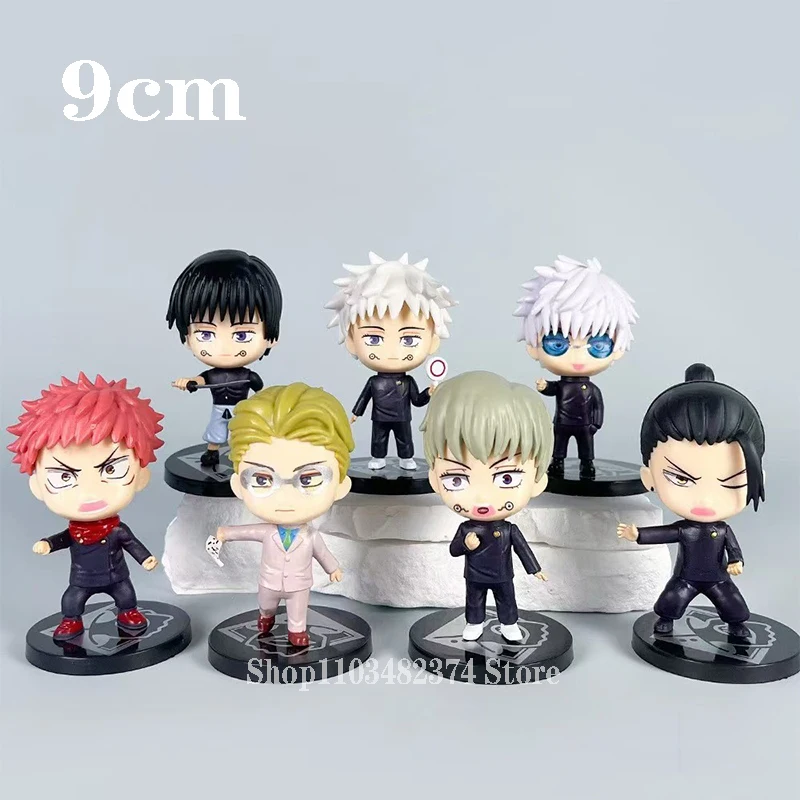 

7pcs/9cm Fushiguro Toji Jujutsu Kaisen Figure Gojo Figurine Gk Itadori Yuji Nanami Kento Inumaki Toge Nendoroid Figures PVC Toys