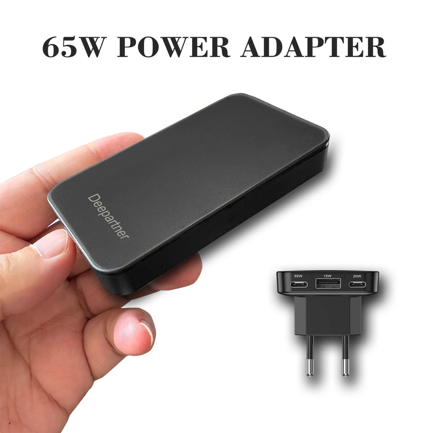 

New 65W Charger Multi-Port Charger Foldable, Slim 3 port 2C1A Fast Charging 65W Power Adapter For Phones Tablets and More