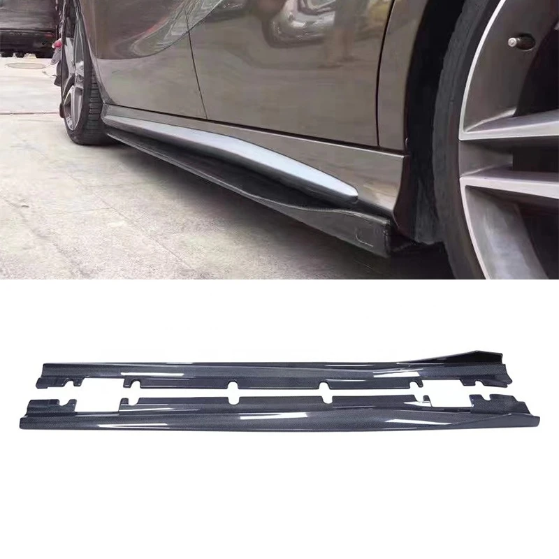 For Mercedes-Benz CLA W117 C117 2013-2019 R style side skirt True carbon fiber side skirt Side wings