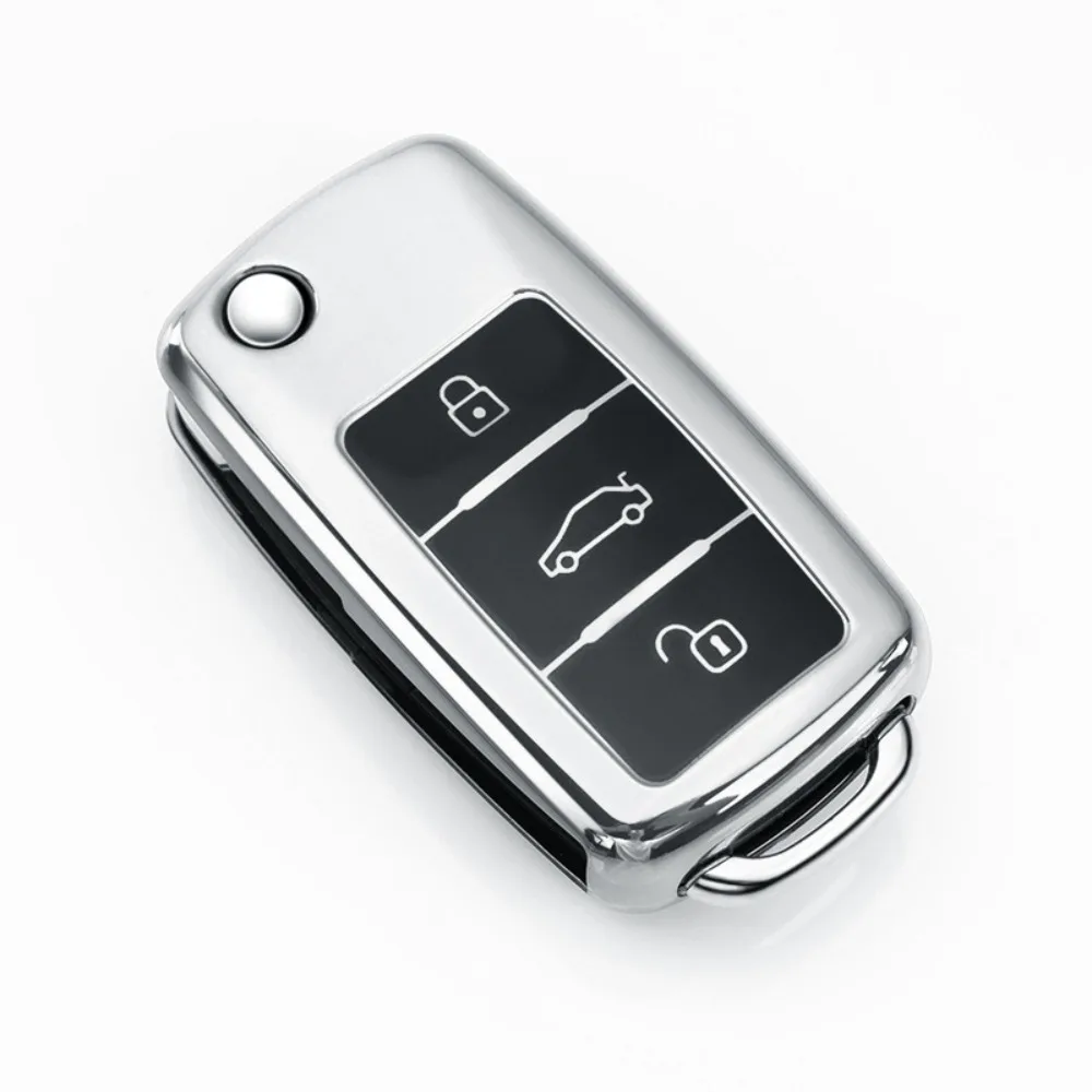 Auto Tpu Car Key Case Cover for VW Volkswagen Polo Tiguan Passat B5 B6 B7 Golf 4 5 6 MK6 Jetta Lavida for Skoda Octavia