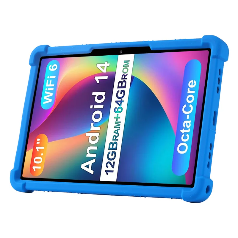 For ATMPC T10 10.1 Tablet PC Kid Friendly Soft Silicone Adjustable Stand Cover Okaysea 10.1 inch Soft Case QunyiCO 10.1