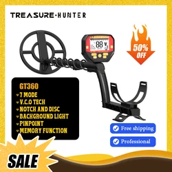 Treasure Hunter 8kHZ GT360 Professional Underground Gold Metal Detector 10