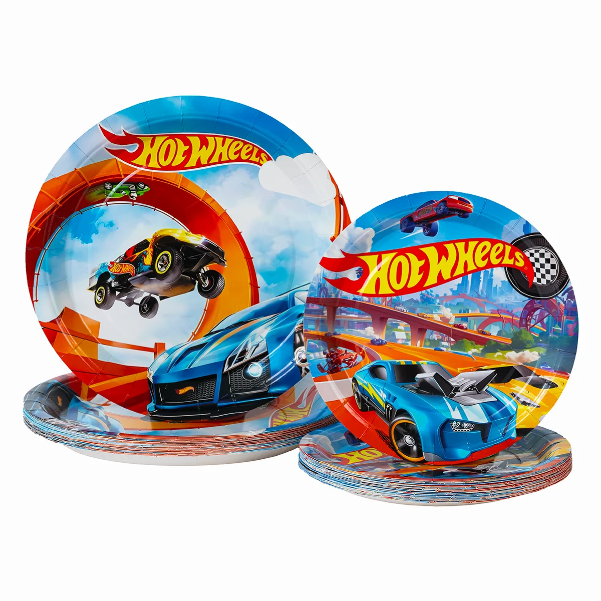 Wheels Themed Paper Plates Disposable Dinner Plates Race Car for Boys Birthday Party Toddler Racing Themed Party Decor image 6