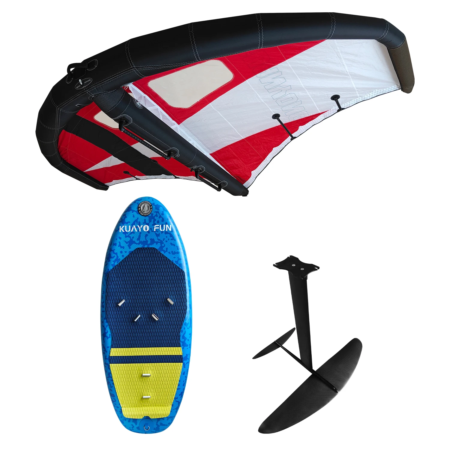 

Wingfoil Kitesurf Wing Wind Efoil sup Hydrofoil Inflatable PVC Surfboard Three-Piece Wing Foil Set Oxford Fabric Surfing