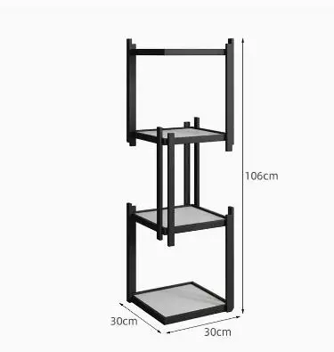 Office iron art landing display multi-layer creative small bookshelf living room decoration simple modern partition shelving