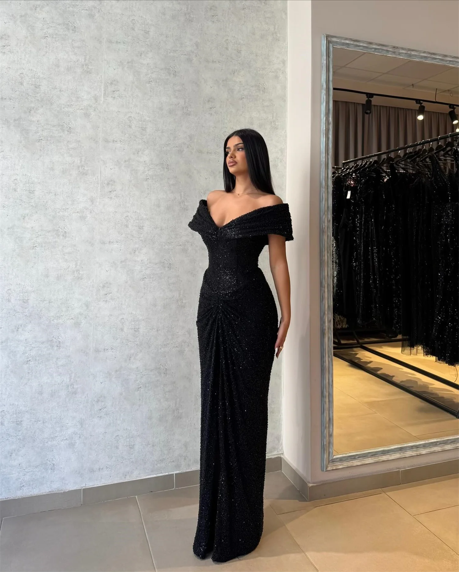 Lorrtta robes de bal de luxe pour les Occasions spéciales Плаkoaе pentruч versa kuе robe de soirée pour femme sirène personnalisée broderie de perles noires