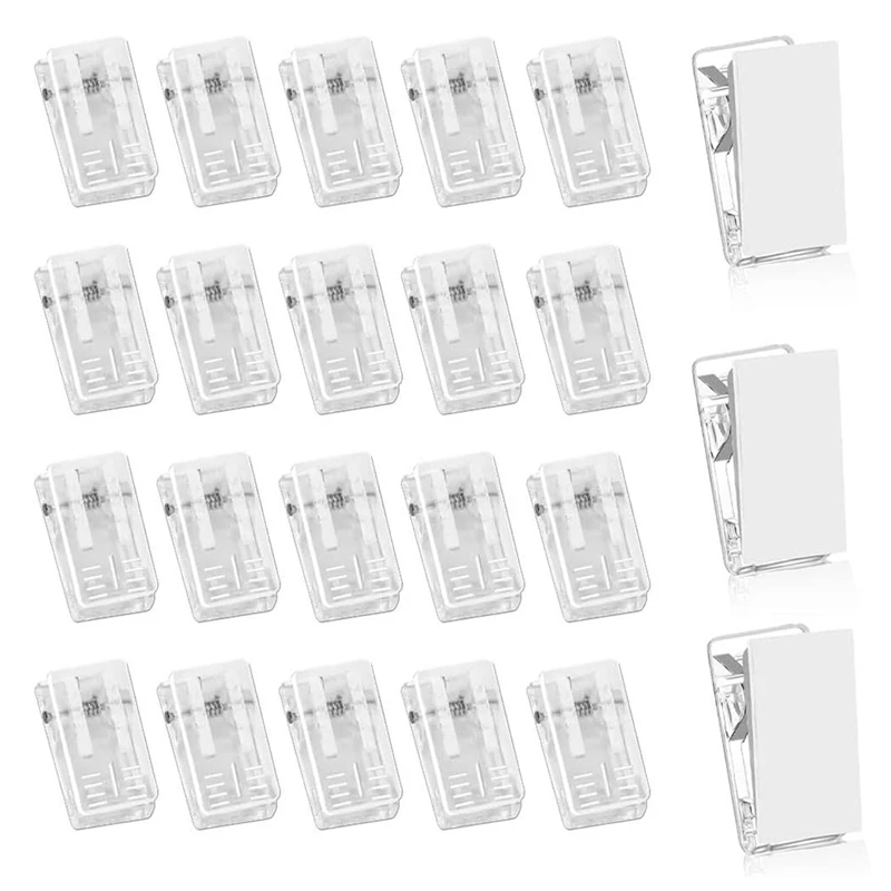 100PCS Self Adhesive Clips Wall Clips Photo Clips Light Clips For Office Photo Christmas , Clear