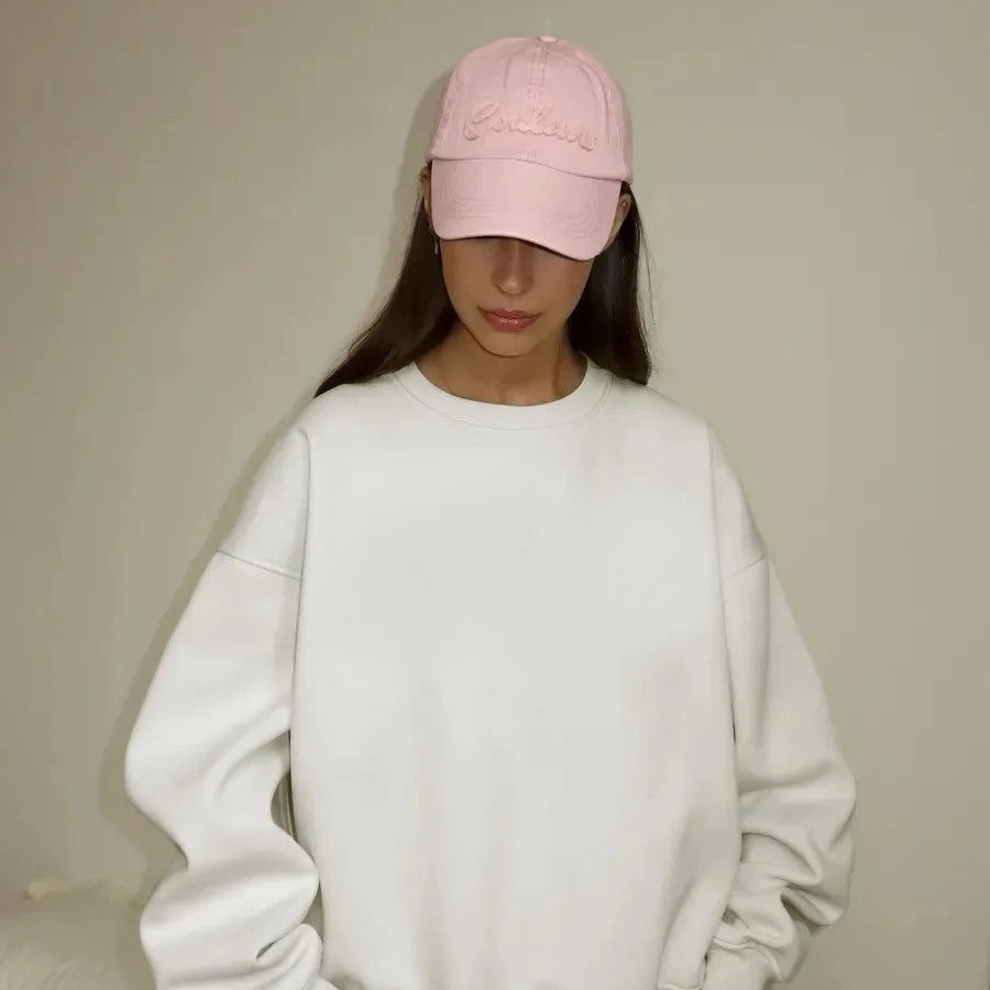 2023 neue Herbst Einfarbig Crew Neck Sweatshirt frauen Casual Lose Übergroßen Jumper Unisex Bequeme Casual Street Top