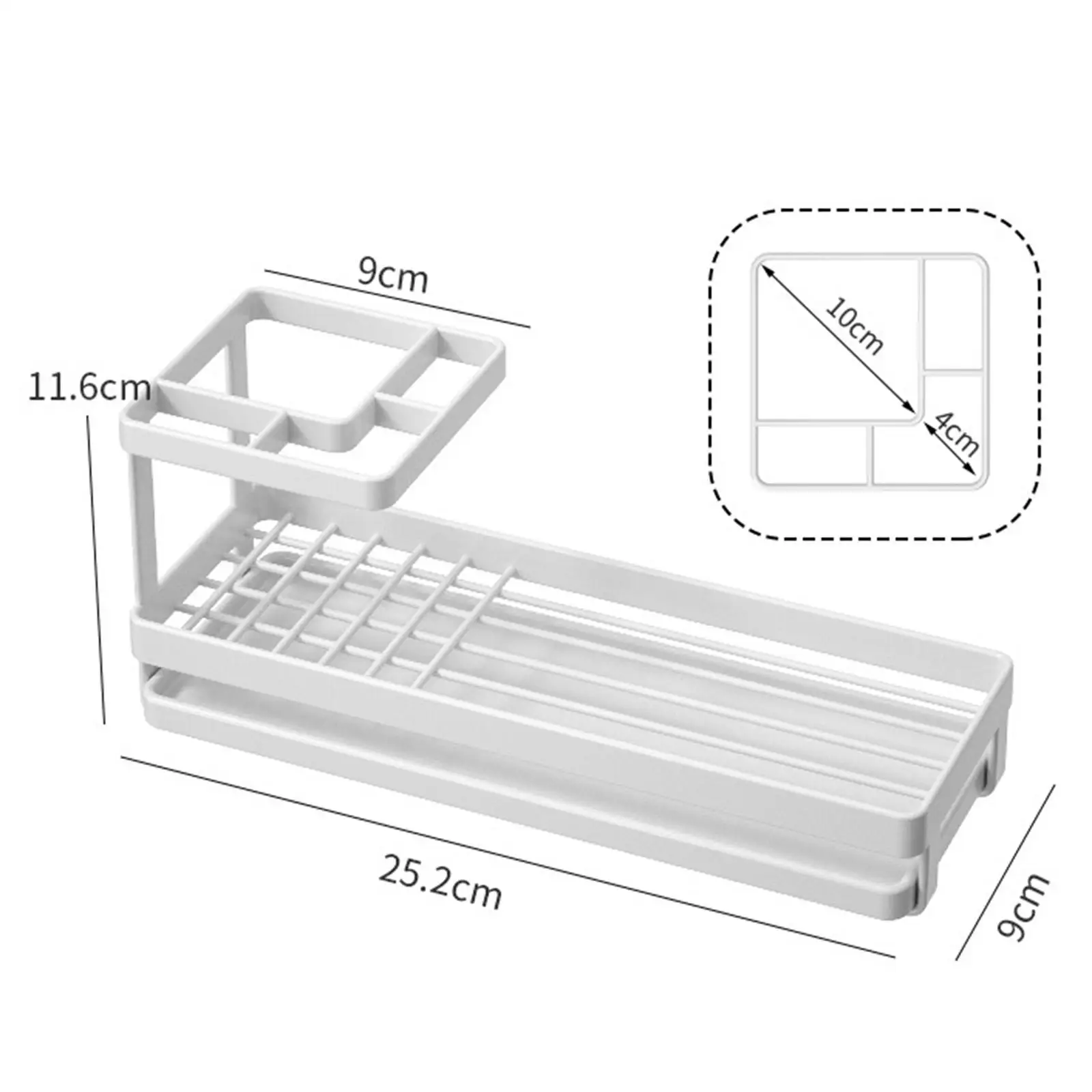 Toothbrush Toothpaste Storage Organizer Storage Stand Nonslip Multifunctional Bathroom Toothbrush Holder Makeup Cosmetics