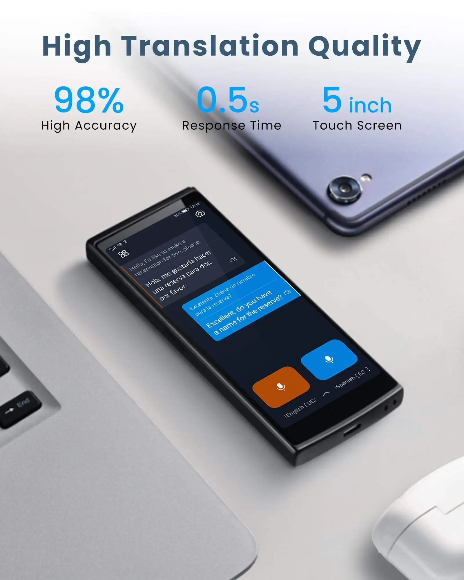 IFLYTEK 4.0 Real-Time Smart Language Translator Device High Quality Voice AI Translator