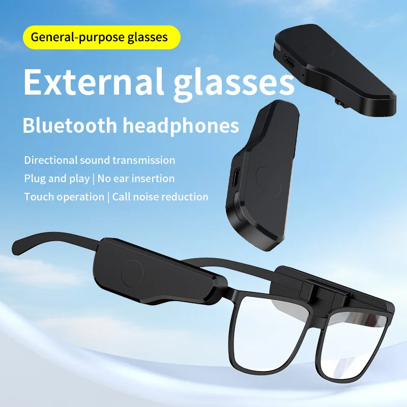 

External Glasses Bluetooth Earphones True Wireless Sports Noise Reduction Mini Glasses Earphones Directional Sound Transmission