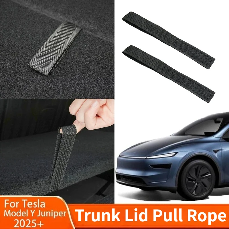 

Trunk Lid Pull Rope for Tesla Model Y Juniper 2021-2025 Hidden Adhesive Trunk Lid Pull Rope Auxiliary Stretching Car Accessories
