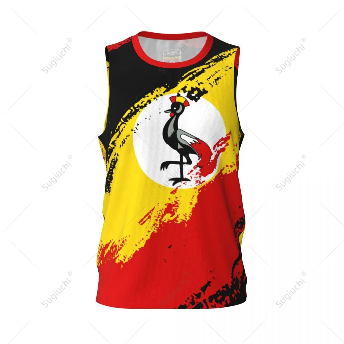 Men Basketball Sports Uganda Flag Running Fitness Multifunction Jersey Sleeveless shirt Custom Name Nunber Exclusive