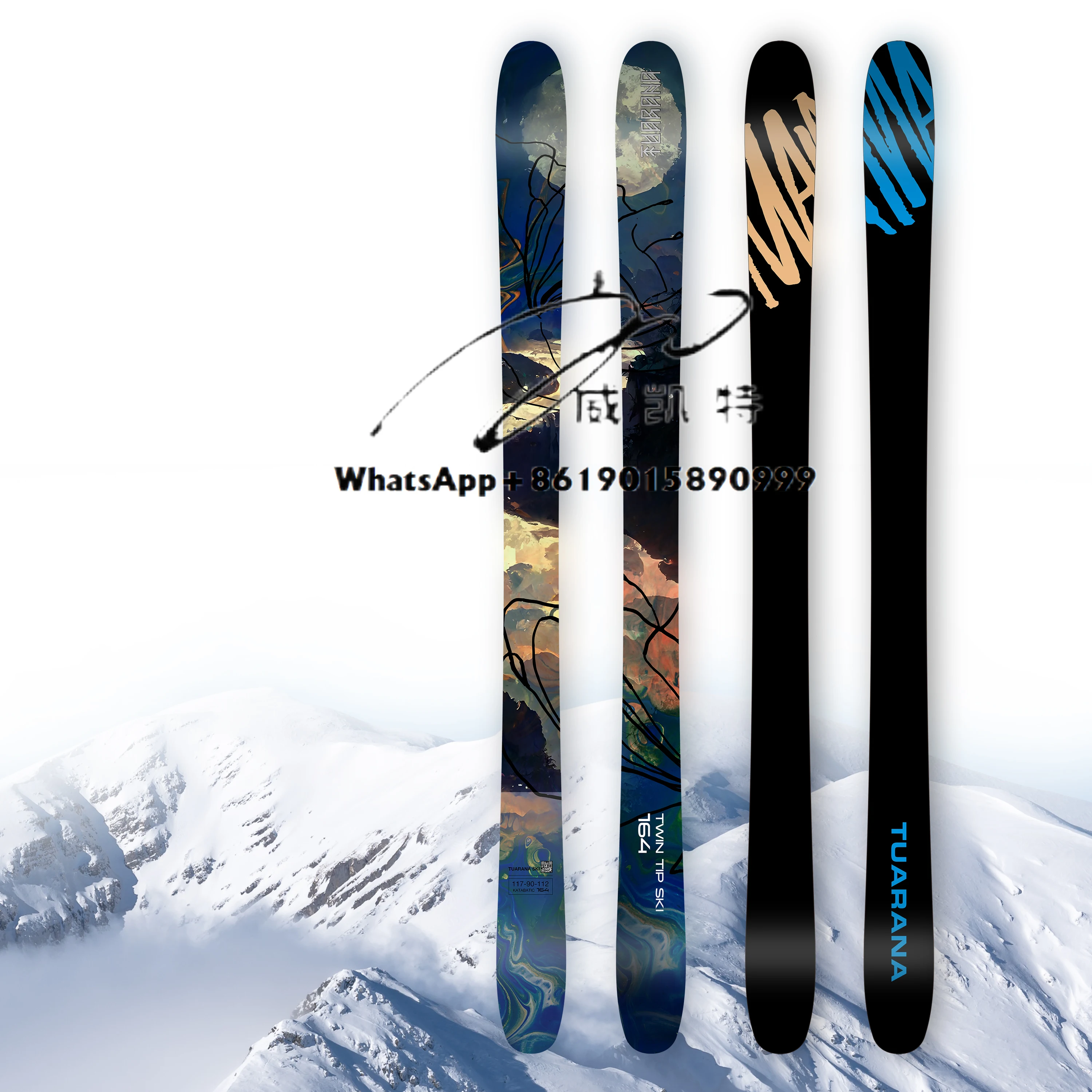 

New Season Soft Light Durable Park All Mountain Rail Jib Freestyle Skis Twin Tip Alpine Ski