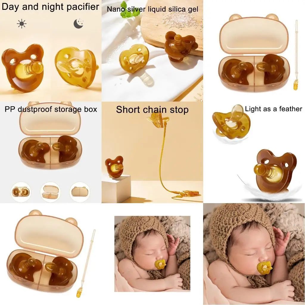 

Silicone Baby Pacifier Infant Comfort Pacifier set for Newborns 0 to 6 Months L8RB