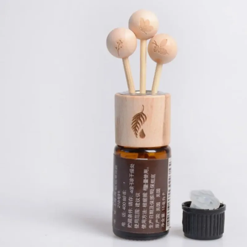 Beech Wood Ball Lid for Essential Oil Wood Color DIY Decoration Fireless Vine Branch No Fire Aroma Diffuser Sticks