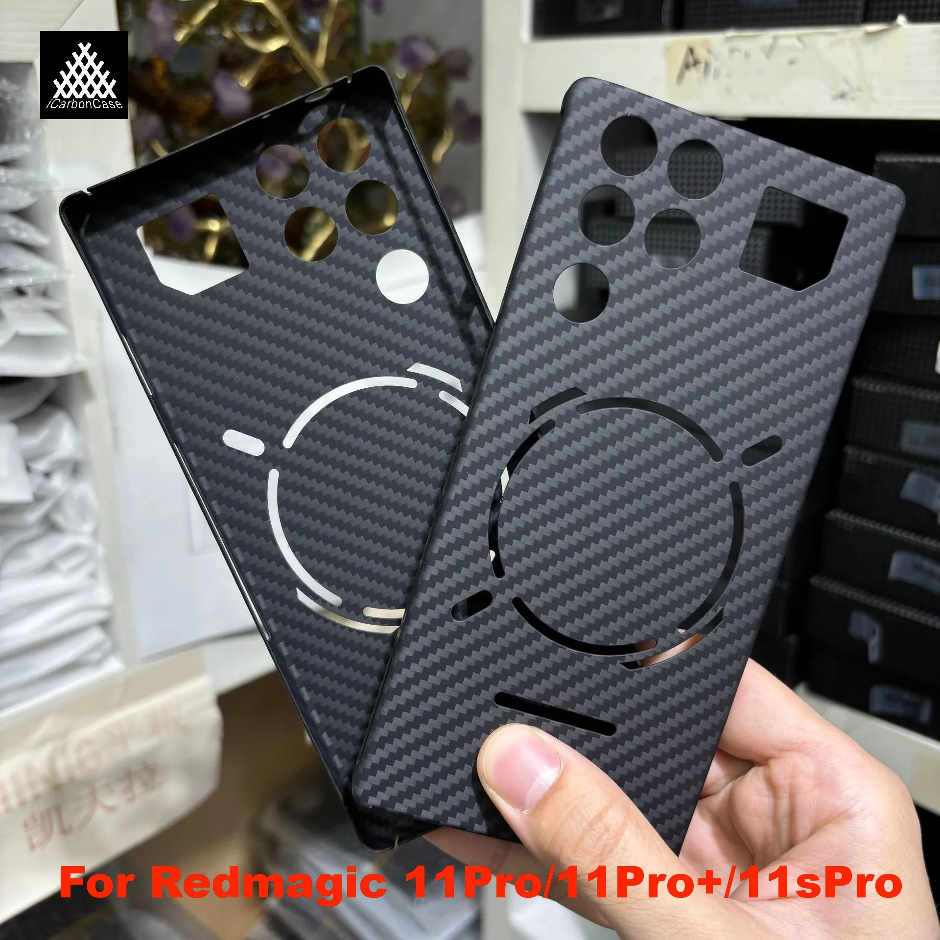 For ZTE Nubia Redmagic 11 Pro /11Pro+/11s Pro Super Light Ultra-thin Real Aramid Kkevlar Carbon Fiber Protective Phone Case
