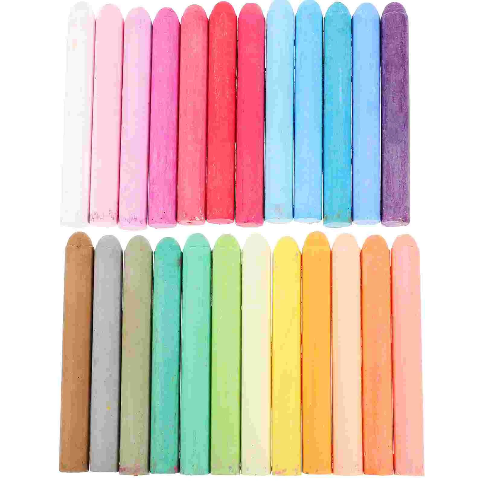 

24 Pcs Household Chalk Teacher Pens Outdoor Solid for Kids Multi-function Titanium Dioxide Erasable Toddler