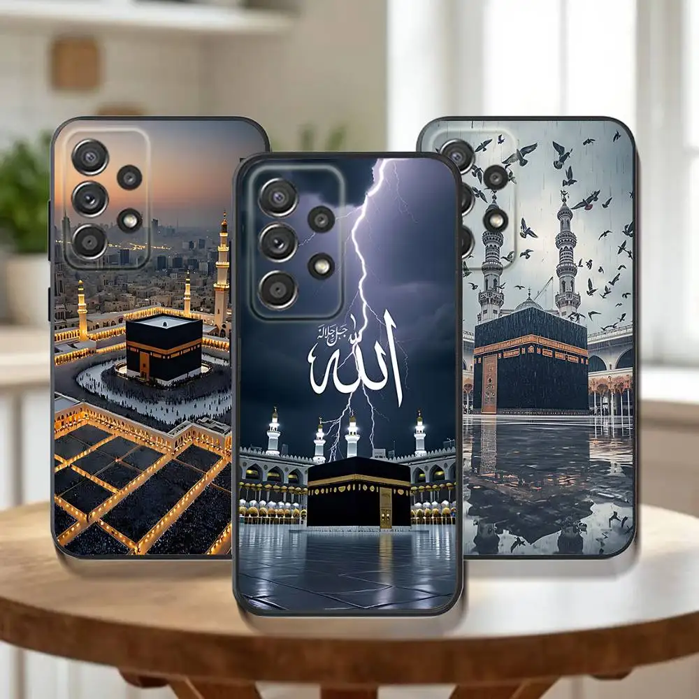 

Holy mosque mecca Phone Case For Samsung A73,72,51,53,52,71,22,5G,Note,J7,8,9 Classic Versatile Black Soft Shell
